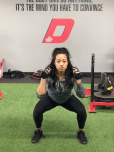 Squat to press exercise